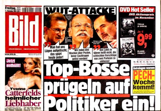 2005-11-11 Wut-Attacke. Top-Bosse prügeln auf Politiker ein!